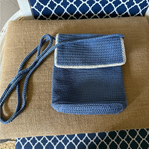 The Sak Small Crossbody Bag denim blue & cream - Picture 1 of 7